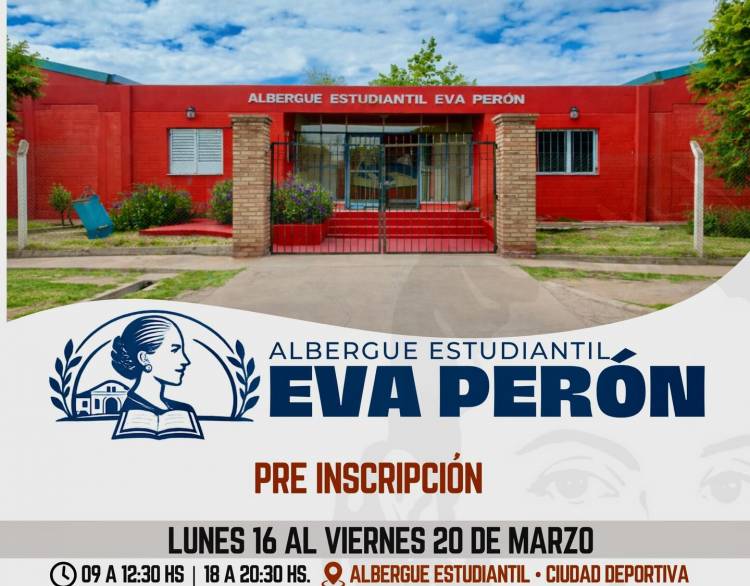 Chepes: Estudiantes: Ya se pueden preinscribir para acceder a una plaza en el Albergue Eva Perón