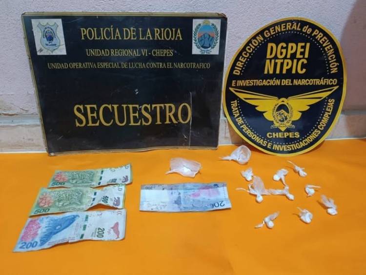 Demoran a un joven con cocaína en Chepes y queda sujeto a causa federal