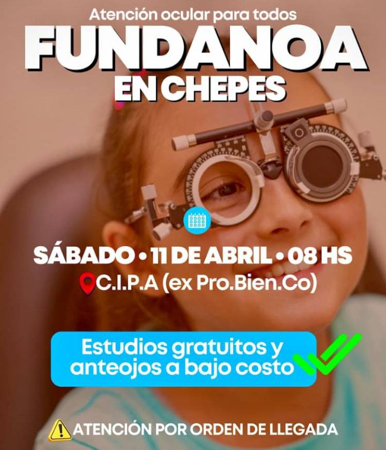 Fundanoa llega a la ciudad con atención oftalmológica gratuita y acceso a anteojos a bajo costo