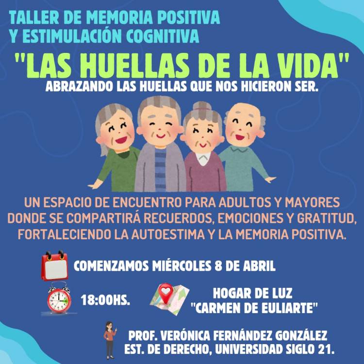 Invitan a participar del taller “Las Huellas de la Vida” en el Hogar de Luz