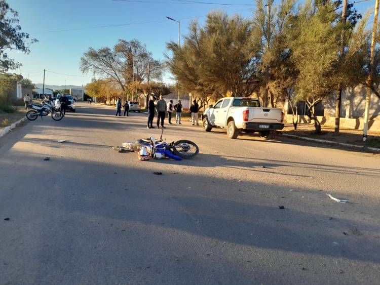 Motociclista resultó herido tras un choque en la ciudad de Chepes