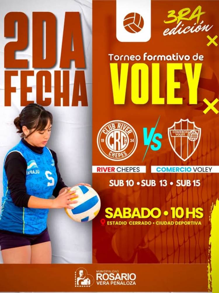 Chepes recibirá una nueva fecha del Torneo Formativo de vóley