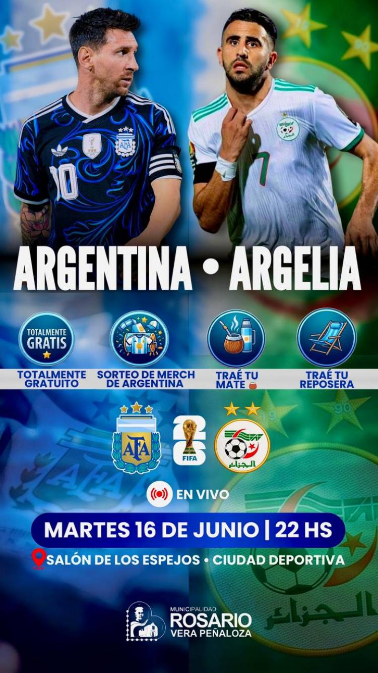 Invitan a vivir el debut de Argentina en el Mundial 2026 con una transmisión en pantalla gigante