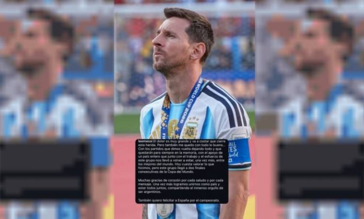 El mensaje de Messi tras la final ante España “El dolor es muy grande y va a costar que cierre”