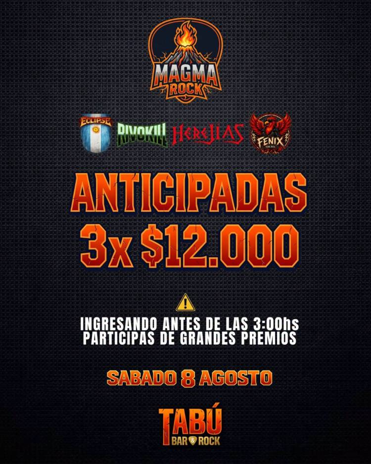 Magma Stream celebra su primer aniversario con "Magma Rock", en Tabú Bar