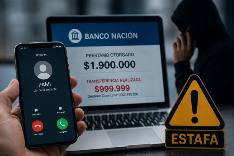 Estafaron a una jubilada de Chepes y le transfirieron casi un millón de pesos tras un falso llamado de PAMI