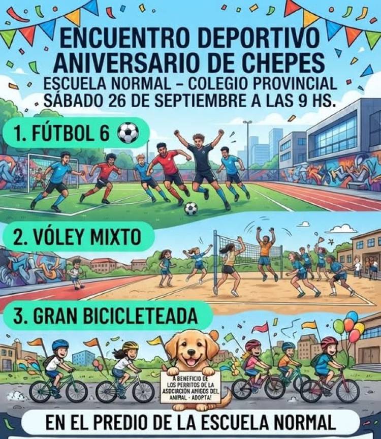 La Escuela Normal de Chepes prepara una jornada deportiva y solidaria