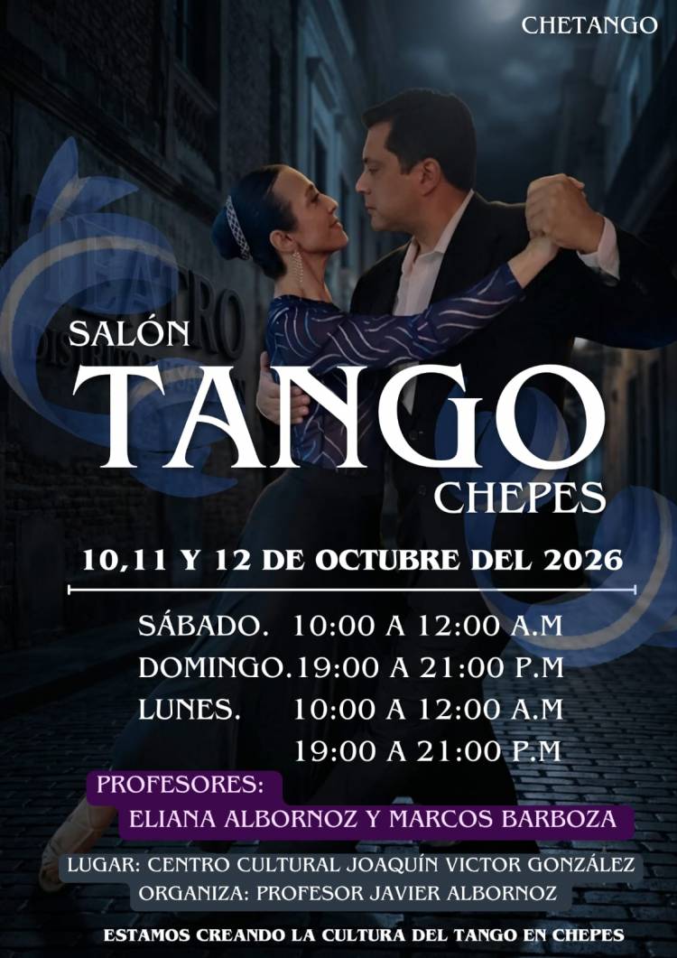 El tango vuelve a Chepes con nuevas clases intensivas y una propuesta para toda la comunidad
