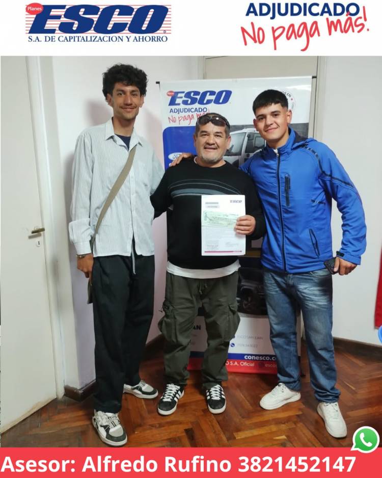 ¡Felicidad plena en Chepes! Un vecino del barrio Hospital recibió un cheque de $3.700.000 y dos motos Guerrero 125