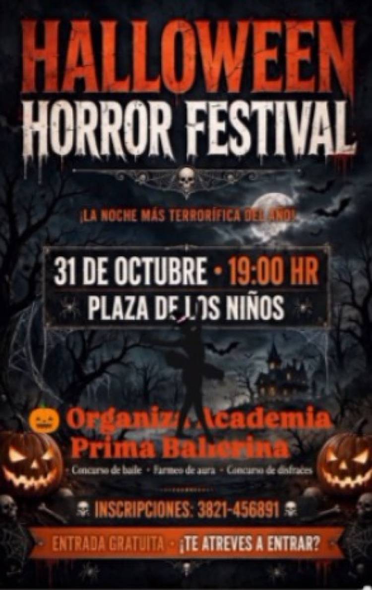 ¡Llega el Primer Halloween Horror Festival: La noche más terrorífica y divertida del año!